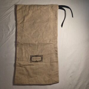 Gucci 100% Cotton Drawstring Dust Bag, 8"x15"